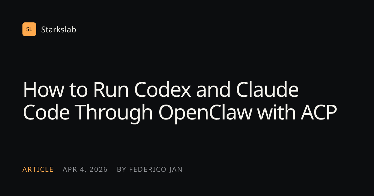 How to Run Codex and Claude Code Through... | Note | Starkslab